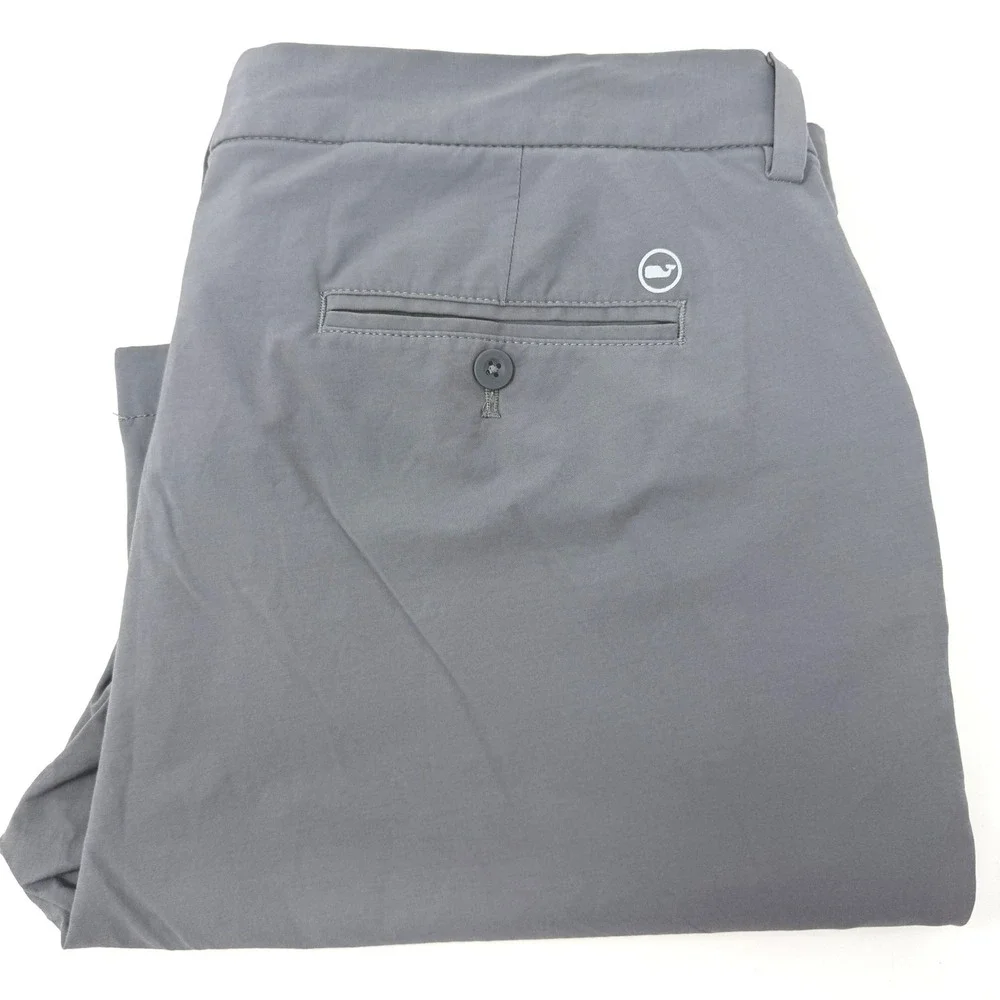 Vineyard Vines OTG Stillwater Golf Pants Mens 38x30 Gray Stretch Chino Technical